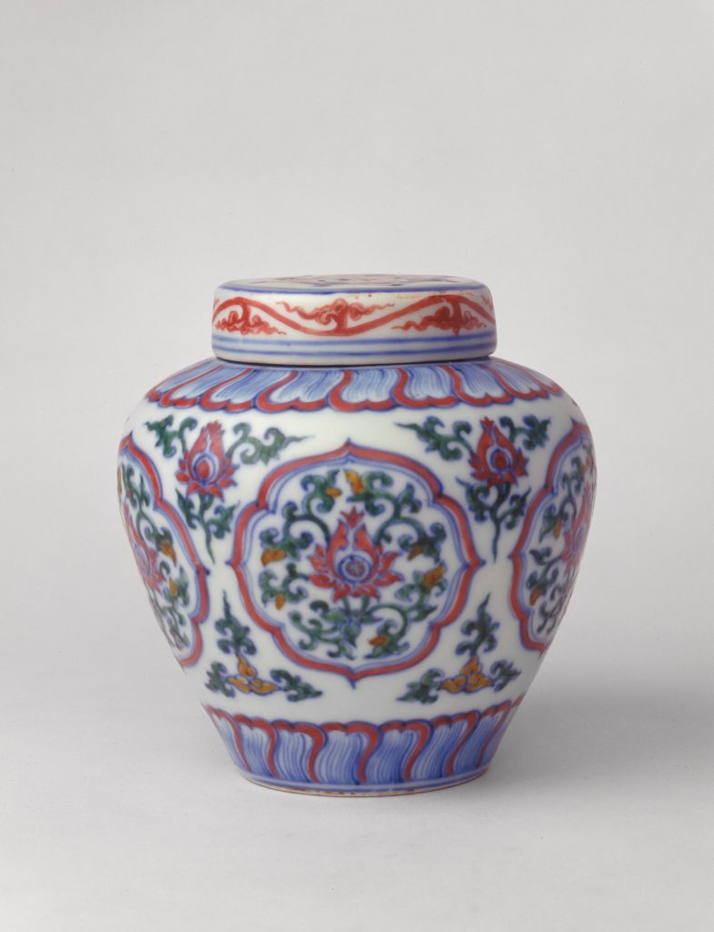 图片[1]-Double-colored bright lotus pot-China Archive